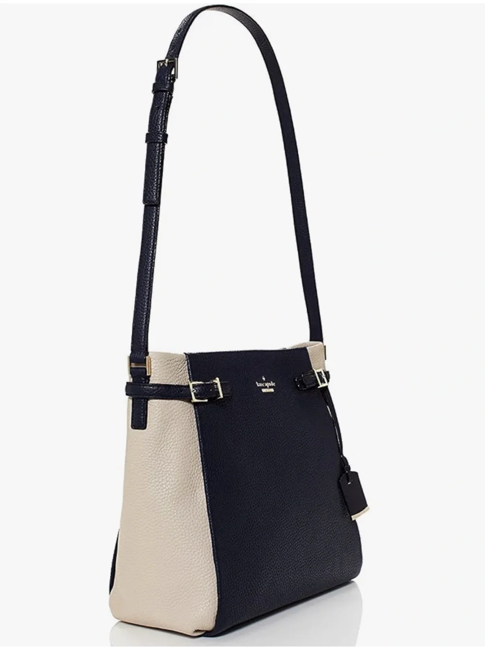 Kate Spade Brandy Holden Street Two-Tone Purse Blue Cream Leather Bag (see phot)